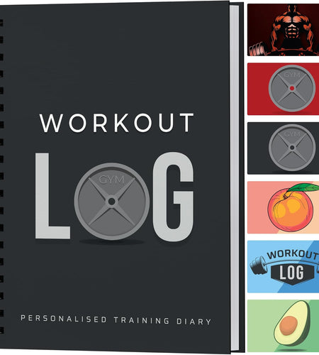 Workout Planner for Daily Fitness Tracking & Goals Setting (A5 Size, 6” X 8”, Charcoal Gray), Men & Women Personal Home & Gym Training Diary, Log Book Journal for Weight Loss by