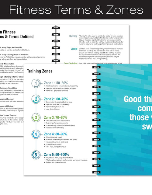 Load image into Gallery viewer, Workout Fitness Journal Nutrition Planners: Clip-In Bookmark, Sturdy Binding, Thick Pages &amp; Laminated Protective Cover (Black &amp; Gold)
