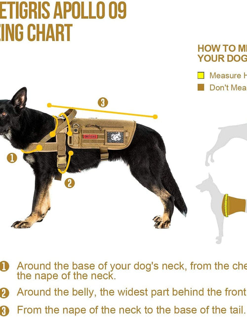 Load image into Gallery viewer, Service Dog Harness No-Pull Dog Harness Adjustable Comfort Pet Dog Vest Harness for Outdoor Walking (Black, Long Version)
