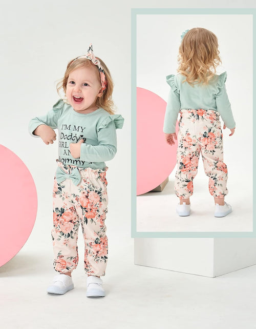 Load image into Gallery viewer, Newborn Infant Baby Girl Clothes Ruffle Romper Toddler Girl Floral Cotton Pant Sets Girls Clothing Outfit
